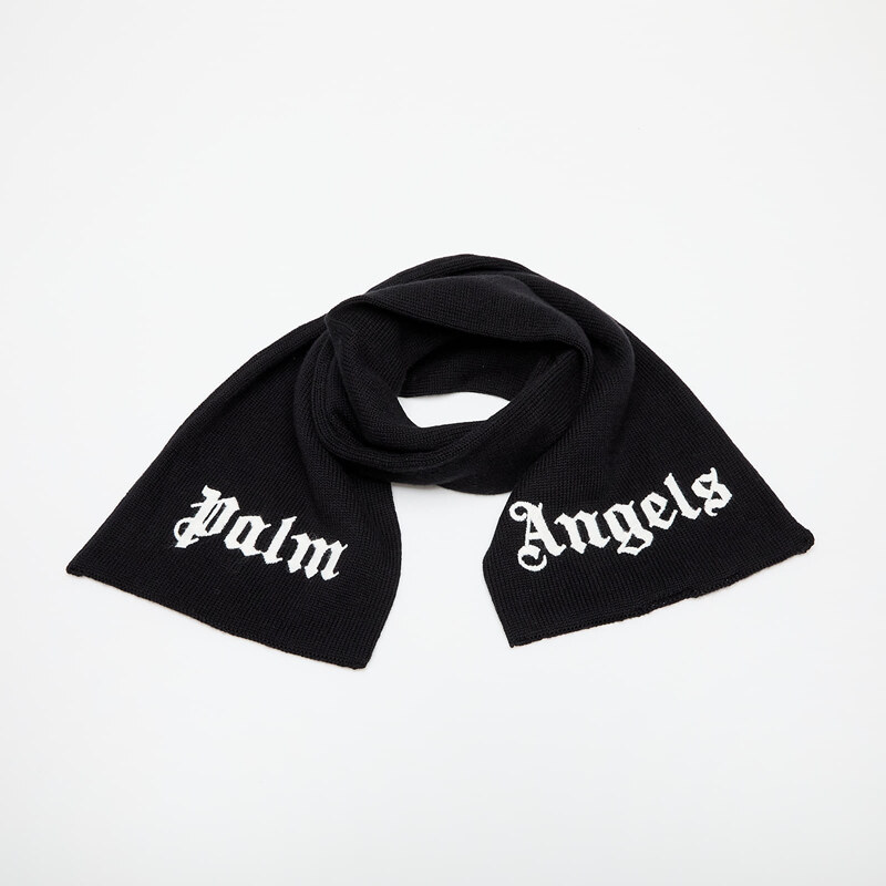 Šál Palm Angels Kids Logo Knit Scarf Black/ White Universal 56609603