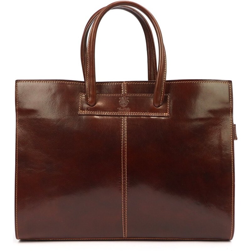 FLORENCE Dámska kožená kabelka AMANDA hnědá 56610608