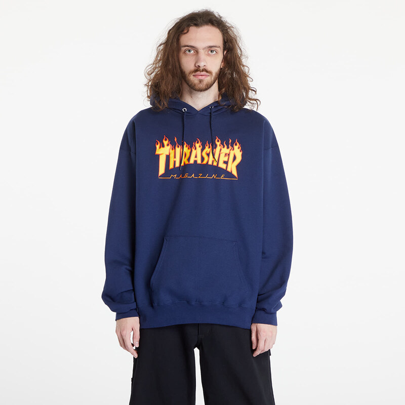 Mikina Thrasher Flame Logo Hoodie Navy Blue M 54721868