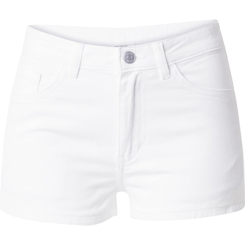 Monki Džínsy biely denim 57372654