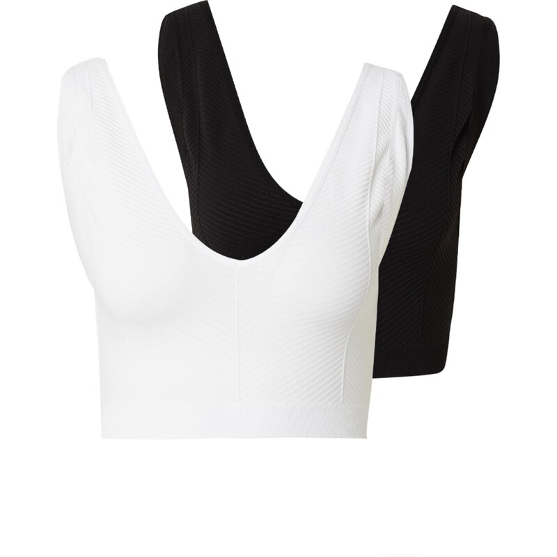 ABOUT YOU Top Greta čierna / biela 63146523