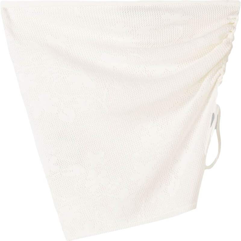 Bershka Vyšívaný top šedobiela 57847595