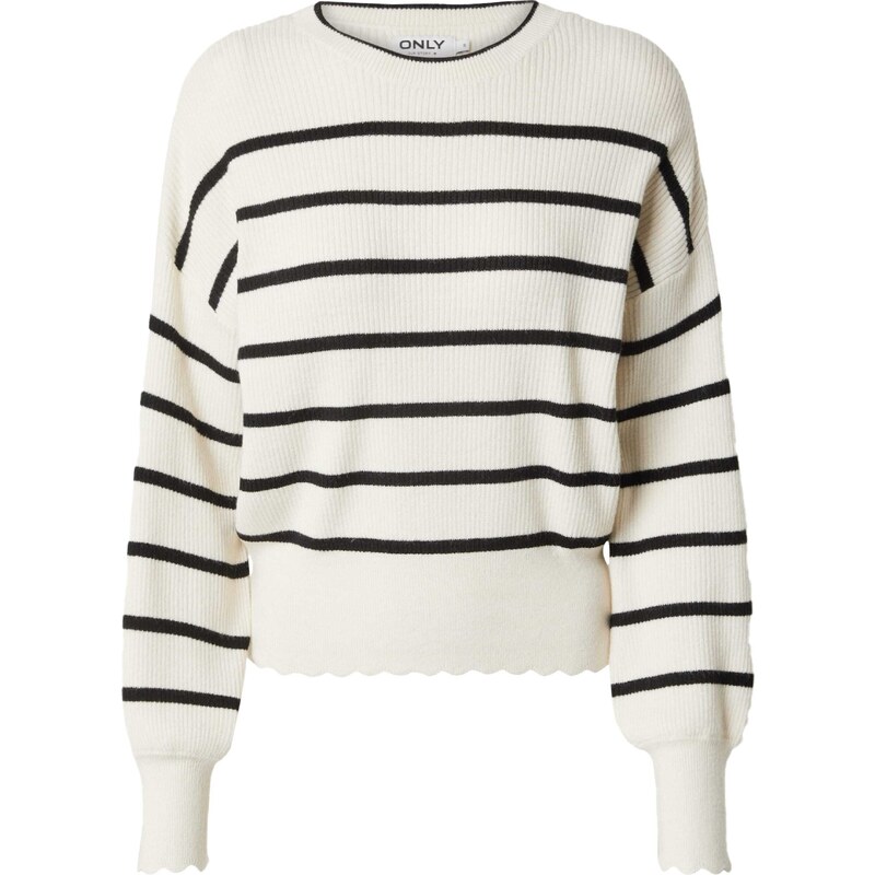 ONLY Sveter ONLIBI svetlobéžová / čierna 58422464