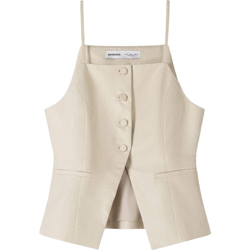 Bershka Blúzka béžová 57653809