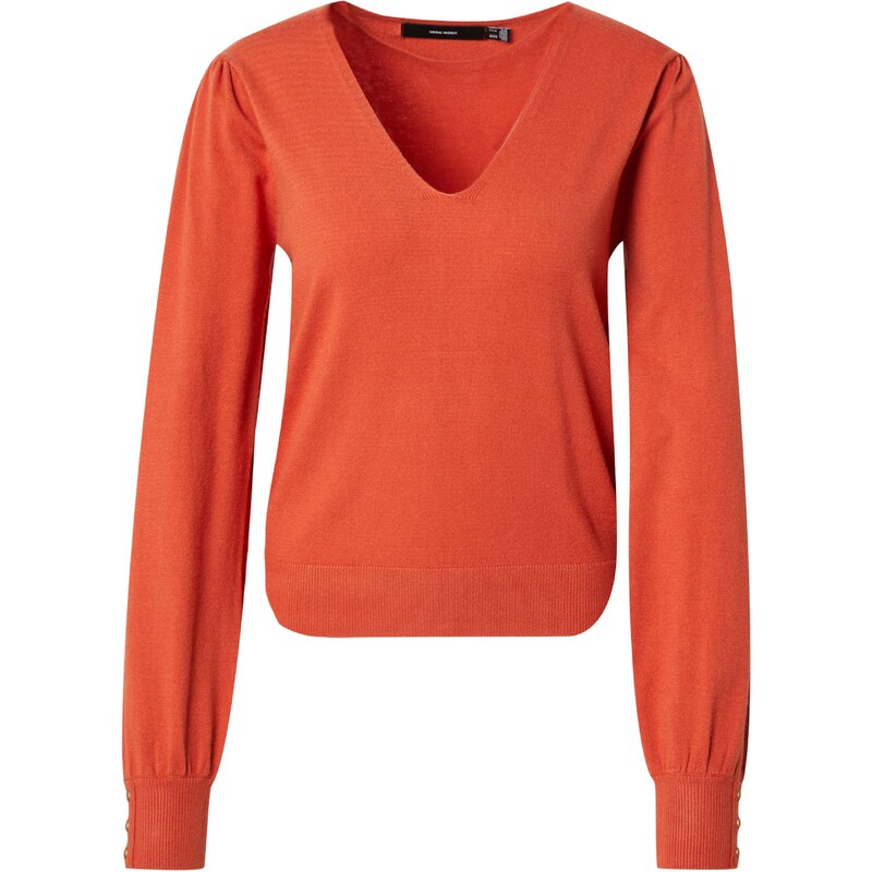 VERO MODA Sveter VMHOLLYKARIS oranžovo červená 58498556