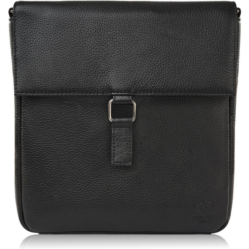 Paolo Peruzzi Malá dámska kožená kabelka na rameno T-125-BL | čierna T 56621305