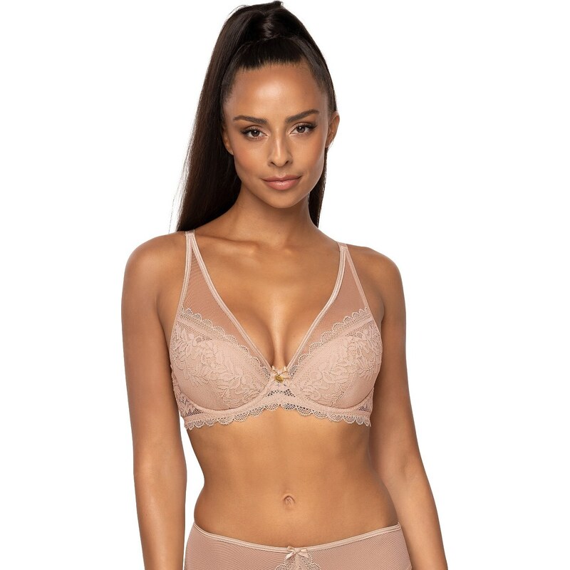 Béžové čipková push-up podprsenka Mat Estelle Mat M-0198/11 Estelle 56624383