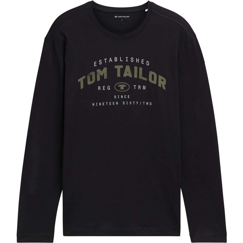 TOM TAILOR Tričko sivá / čierna / biela 56628639