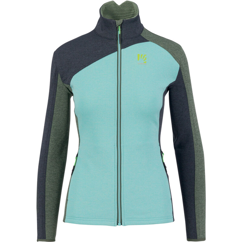 Karpos FEDERA FULL-ZIP dámska flíska Aqua Ski/Black Sand/Thyme 58442970