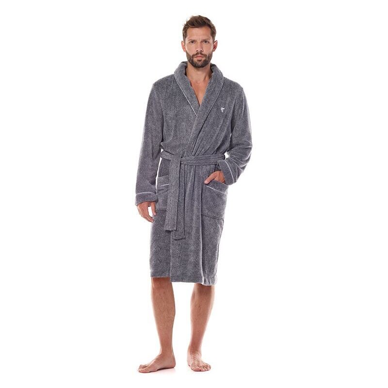 L&L Pánsky župan Pegas melírovaný tmavosivý 56634553