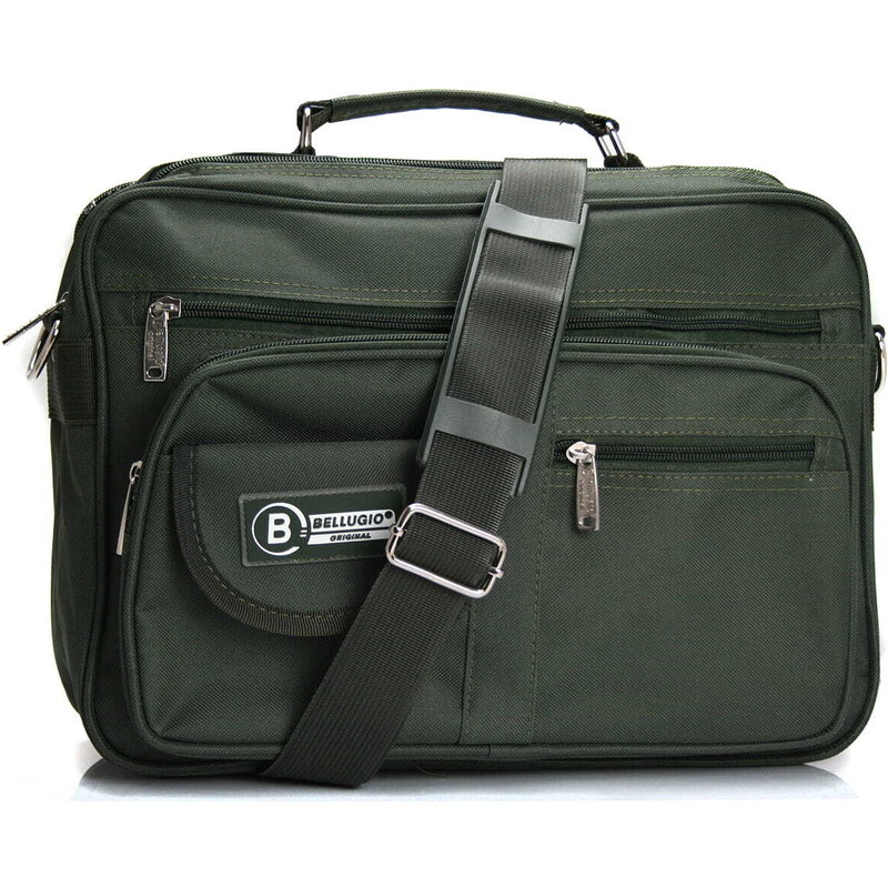 Pánska taška cez rameno khaki - Bellugio F100 Khaki 59060634