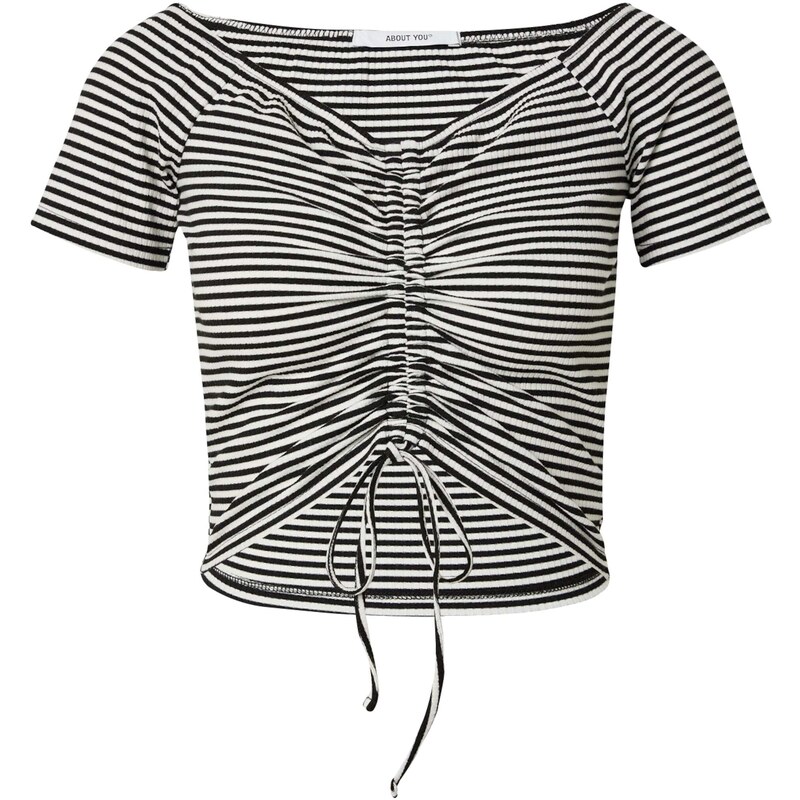 ABOUT YOU Tričko Remi čierna / biela 58422500