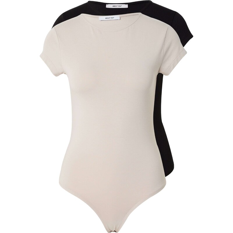 ABOUT YOU Košeľové body Ellinor béžová / čierna 57942533