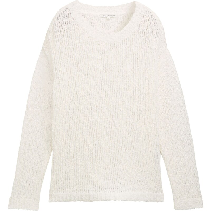 TOM TAILOR DENIM Sveter šedobiela 58498547