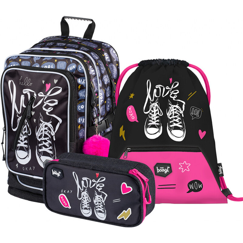 BAAGL SET 3 Tenisky: batoh, peračník a vrecko 62194764