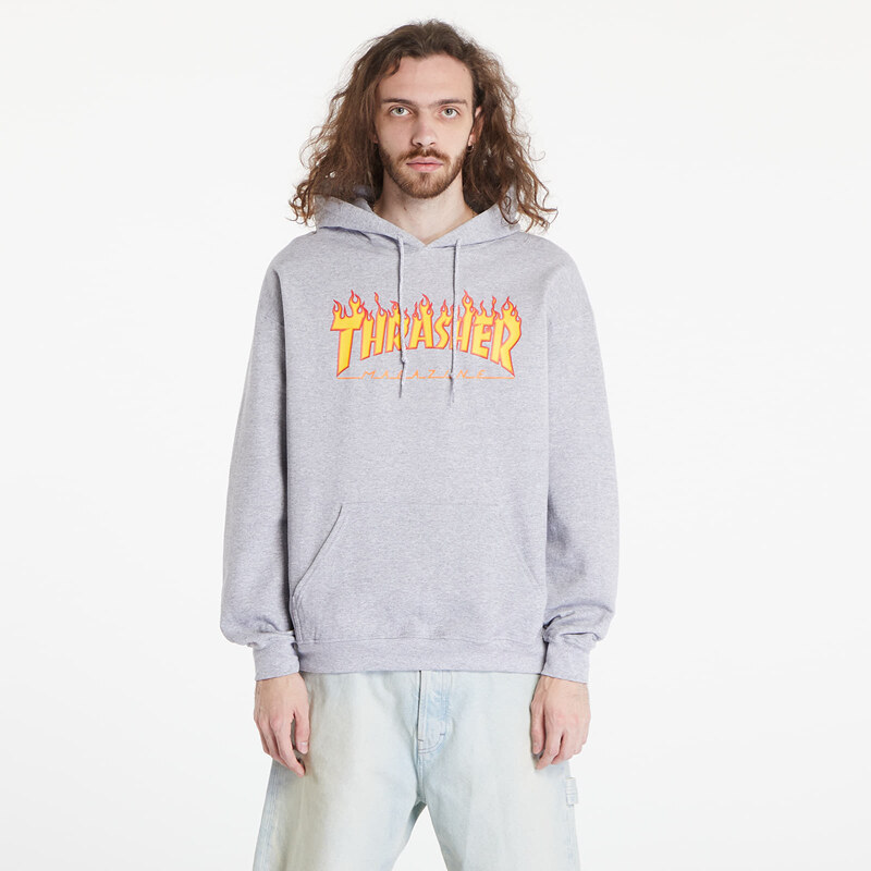 Mikina Thrasher Flame Logo Hoody Melange Grey XL 54721867