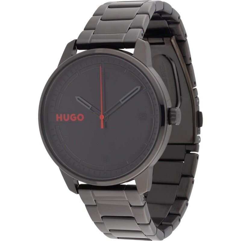 HUGO Analógové hodinky #STAMP červená / čierna 56727028