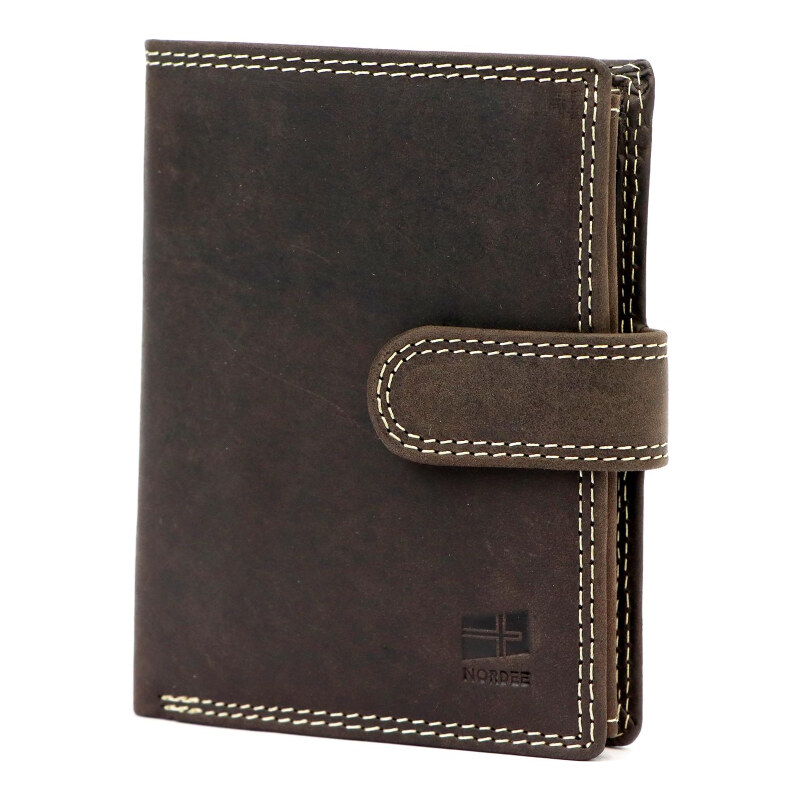 Pánska kožená peňaženka Nordee hnedá KZ54417 62179286