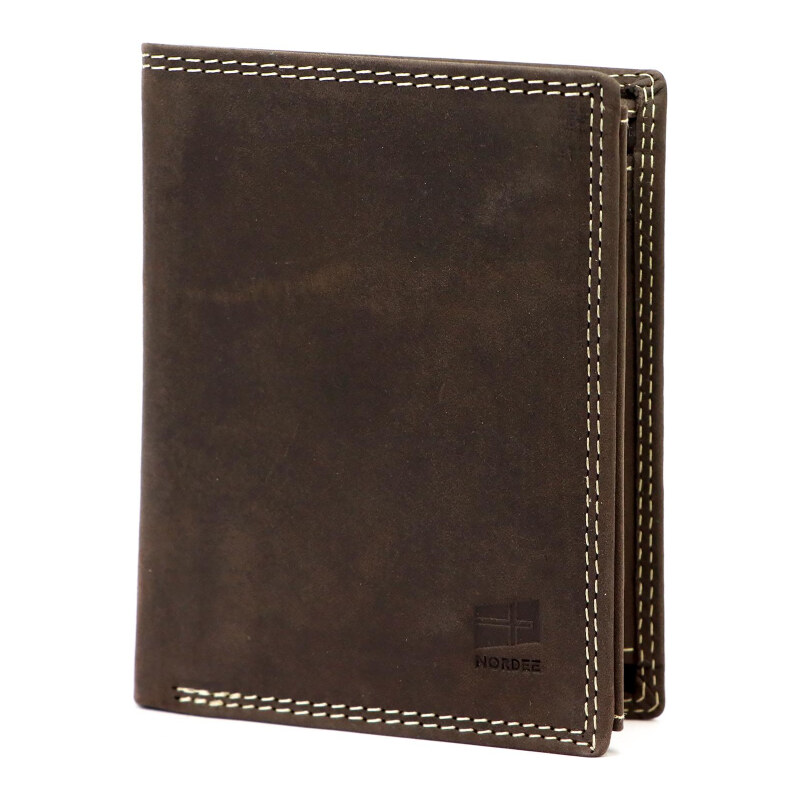 Pánska kožená peňaženka Nordee hnedá KZ54415 62179288