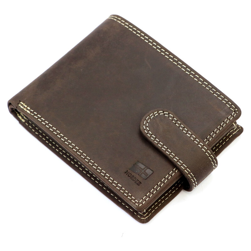 Nordee Kvalitná kožená pánska peňaženka s prackou hnedá (GPPN10) 66628185