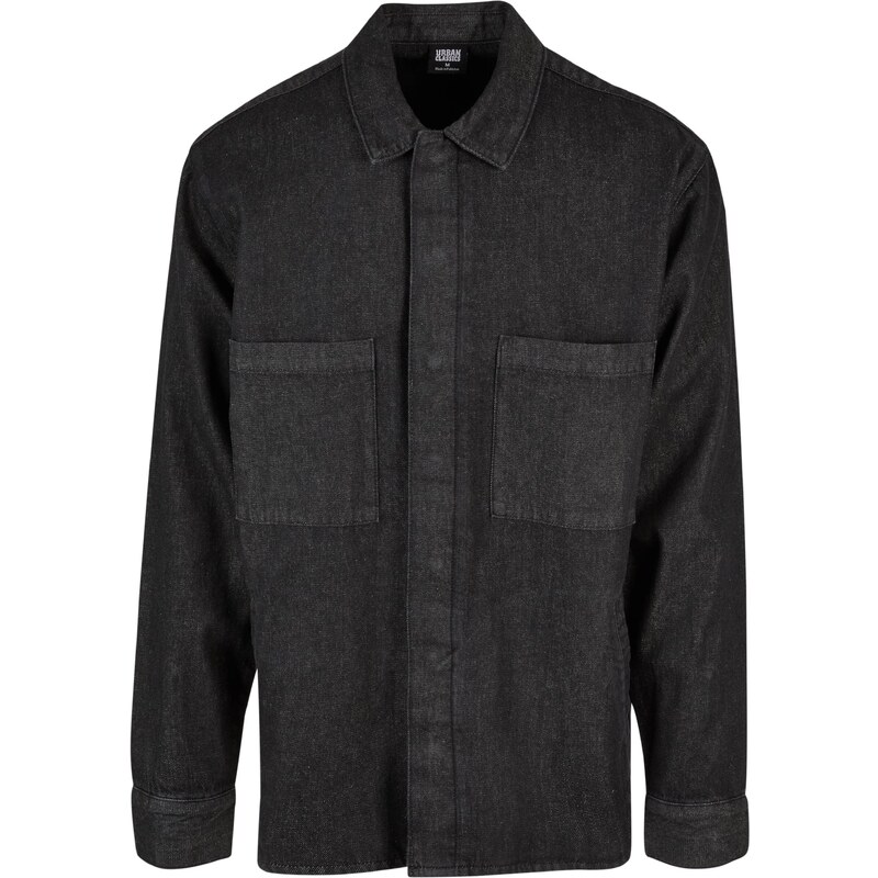 Urban Classics Košeľa čierny denim 56726204