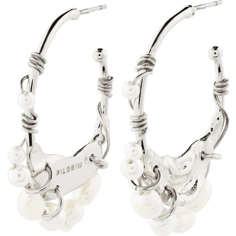 Pilgrim Náušnice Focus strieborná 56727162