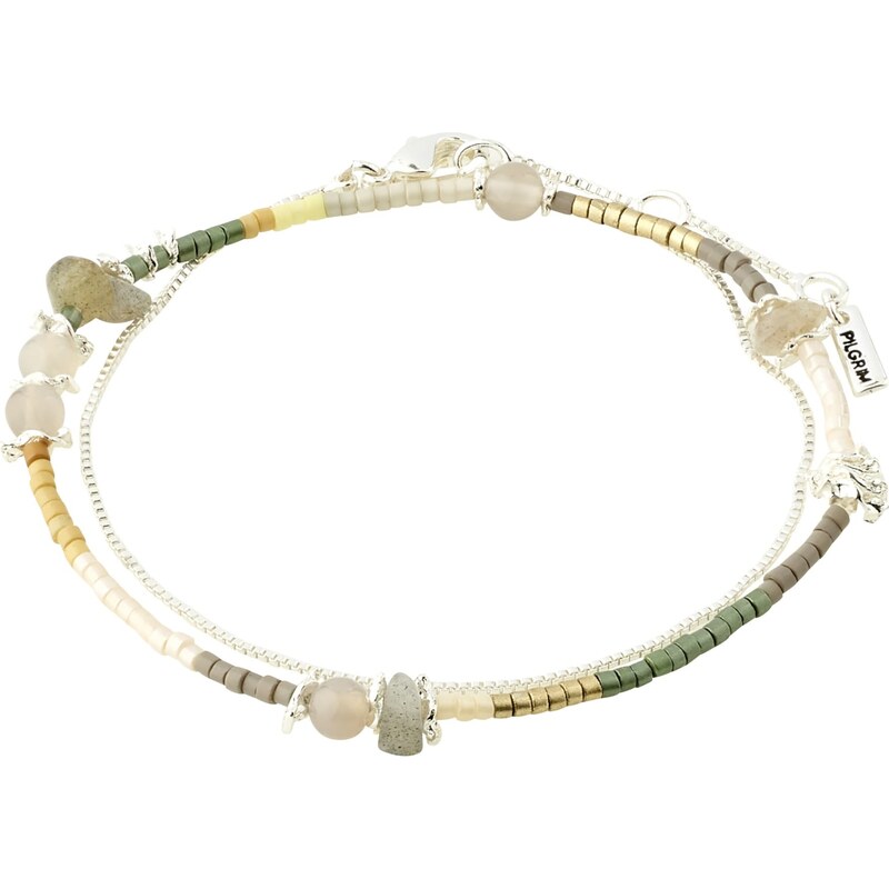Pilgrim Náramok Pixie citrónová / sivá / olivová / strieborná / biela 56727449