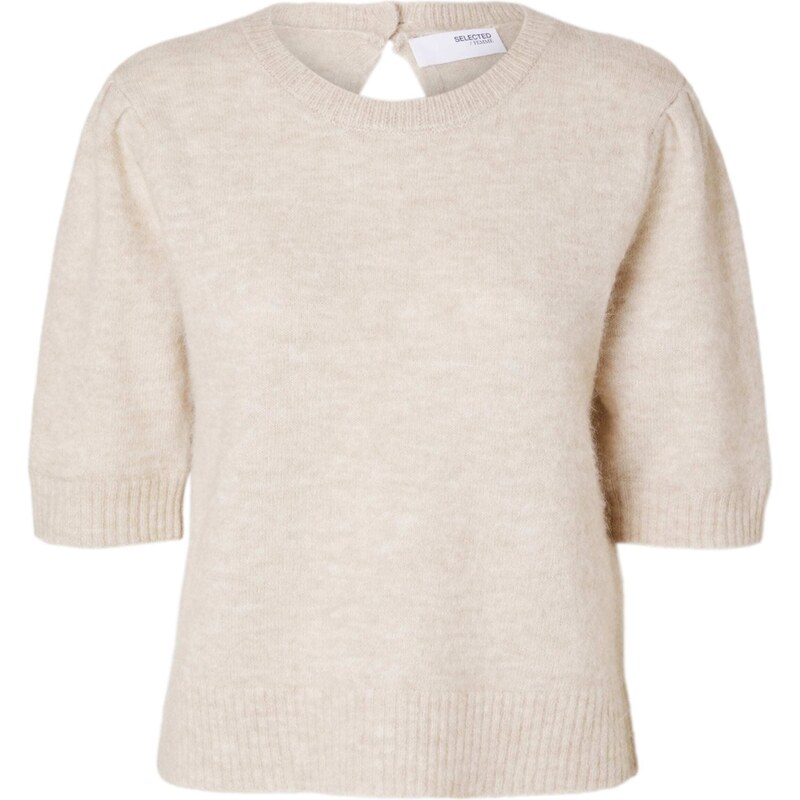 SELECTED Sveter LULU béžová / farba ťavej srsti 59665530