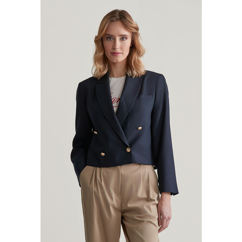 SAKO GANT REL CROPPED CLUB BLAZER EVENING BLUE 56755571