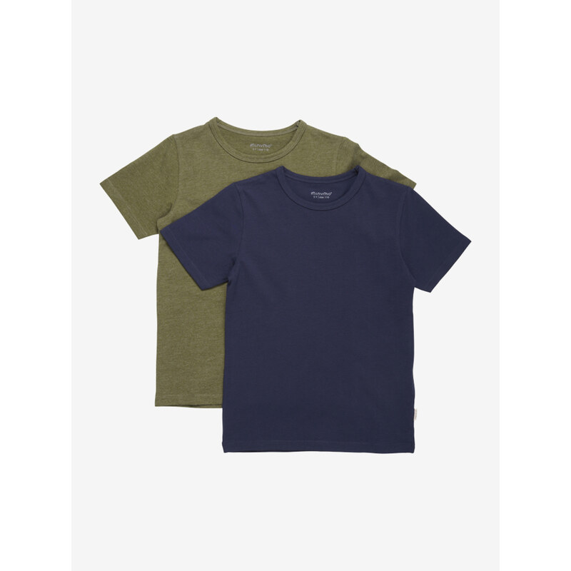 Minymo Tričká s Krátky Rukávom Dark Olive 2bal. 54472374