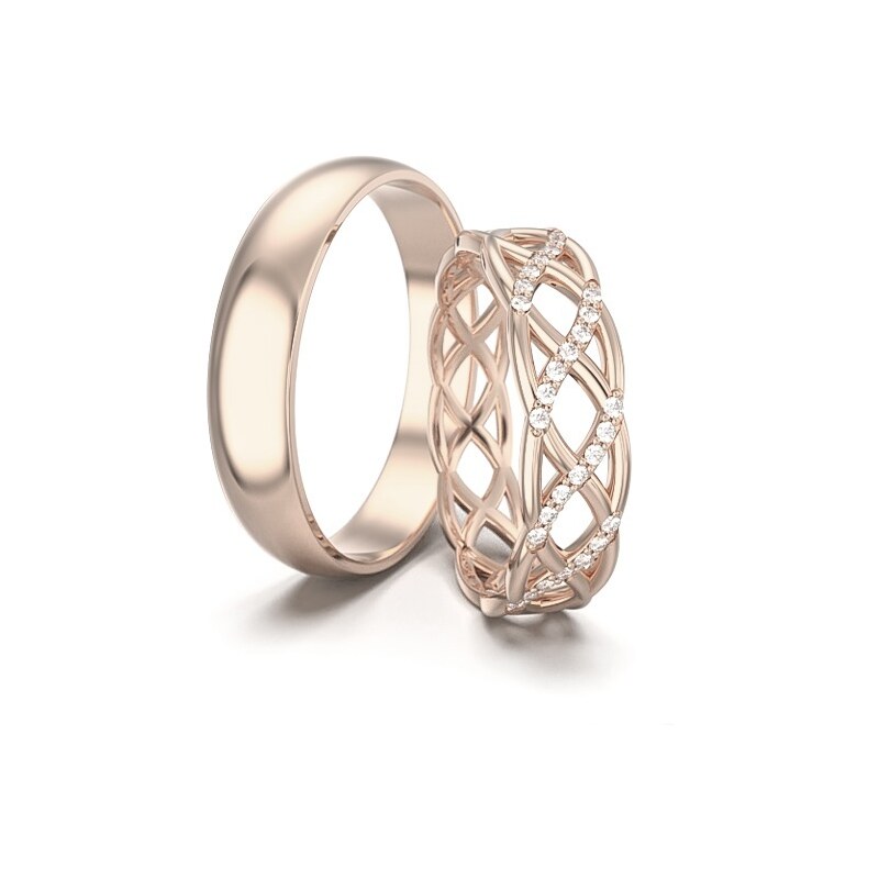 Svadobné obrúčky z ružového zlata 2014119/RX 53462146
