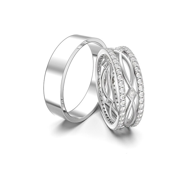 Svadobné obrúčky - biele zlato 2014116/BX 53462130