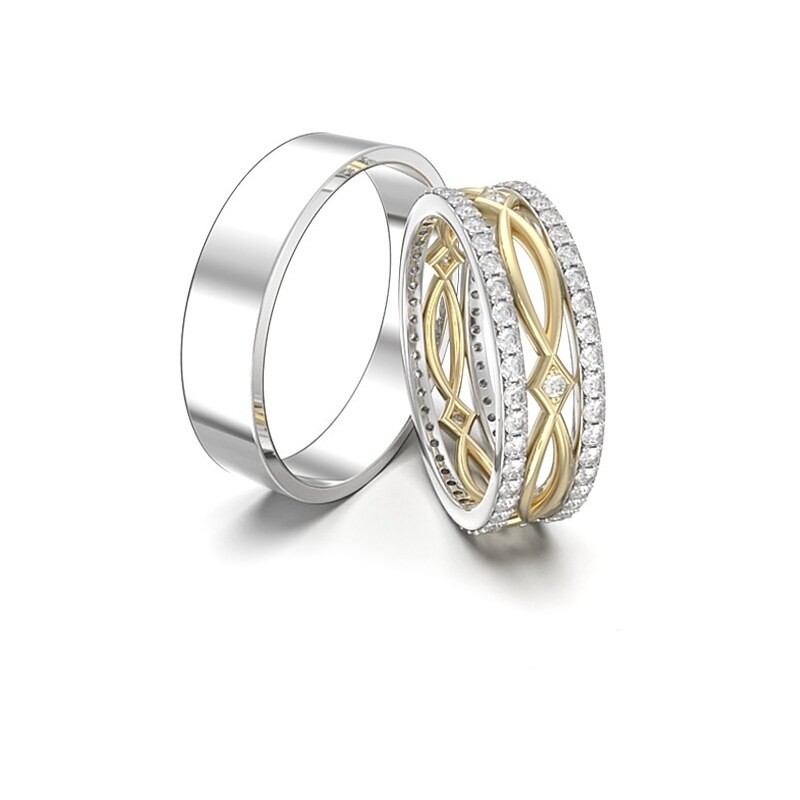 Svadobné obrúčky - biele a žlté zlato 2014116/BZ 53462132
