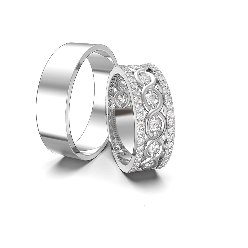 Obrúčky z bieleho zlata 2014117/BX 53462135