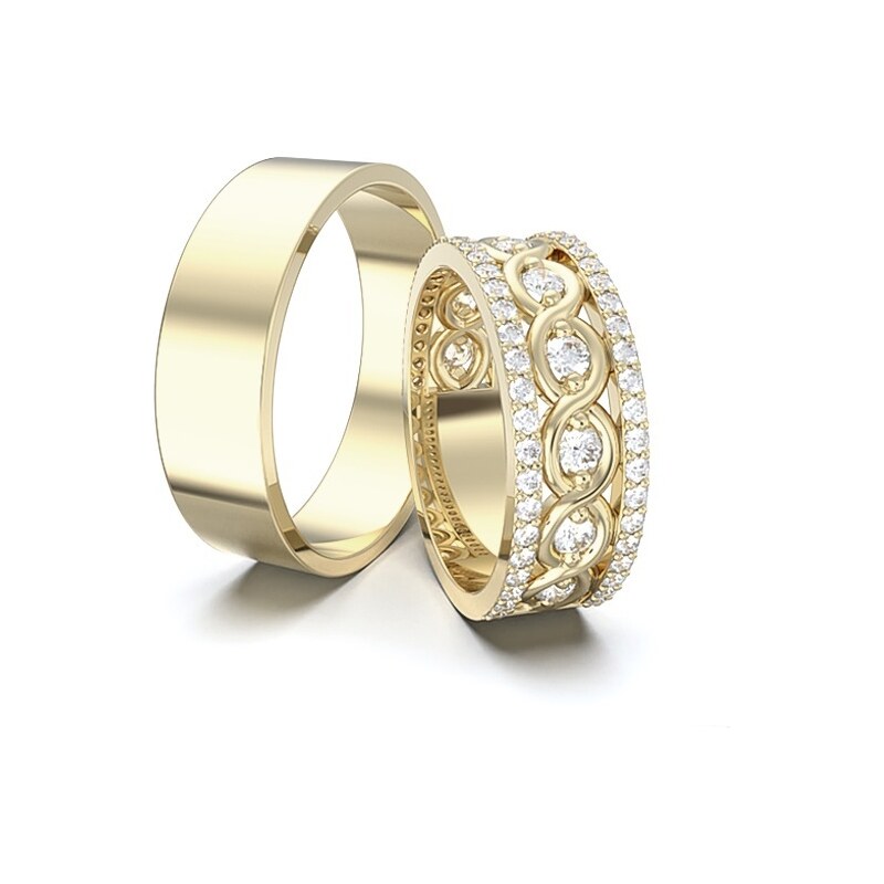 Obrúčky zo žltého zlata 2014117/ZX 53462138