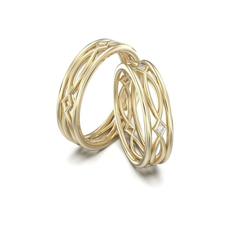 Snubné prstene - žlté zlato 2014118/ZX 53462144