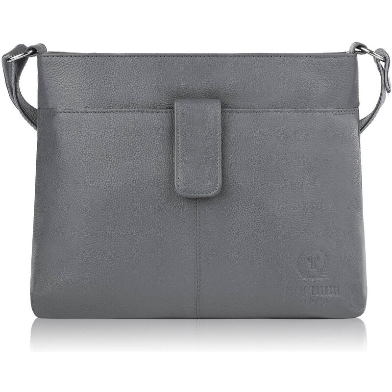 Paolo Peruzzi Dámska kožená kabelka cez rameno E-27-GRE | zeleno-šedá 56776841