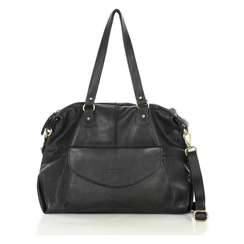 MARCO MAZZINI Kožená shopper taška A4 | čierna vs106a 56776844