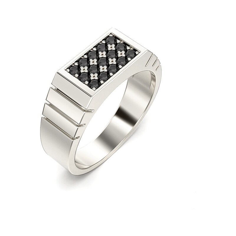 Žatecký Pánsky prsteň z bieleho zlata 22176/B/W 43753072