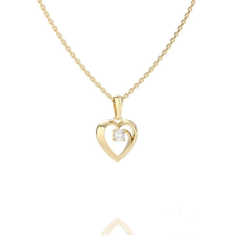 Prívesok zo žltého zlata s briliantom 2439B/ZX 43068604