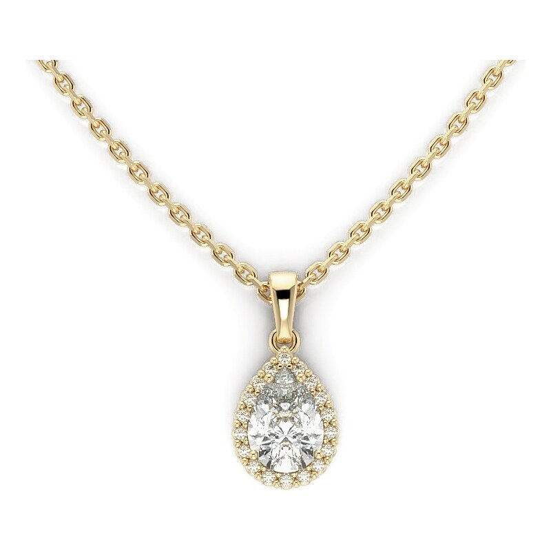 Prívesok slza zo žltého zlata 2440/ZXX 44365492