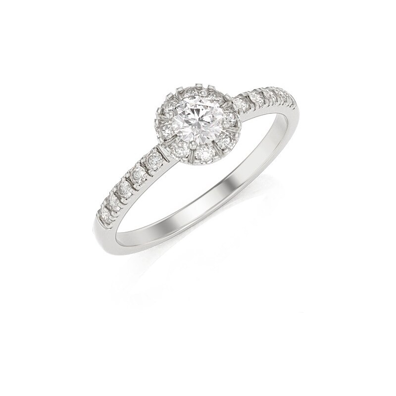 Halo prsteň z bieleho zlata 22186/BXx 43100221