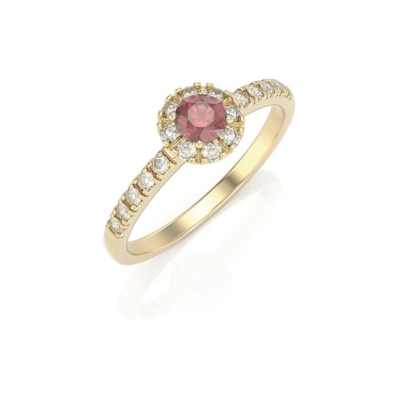 Halo prsteň zo žltého zlata 22186/ZCx 43100218