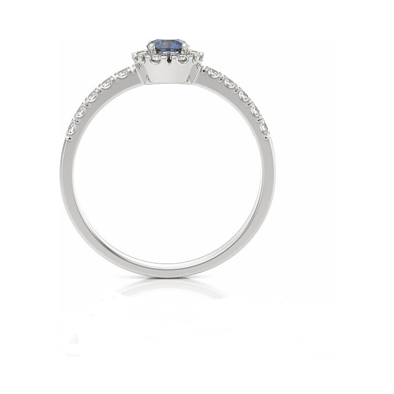 Halo prsteň z bieleho zlata 22186/BMx 43100220