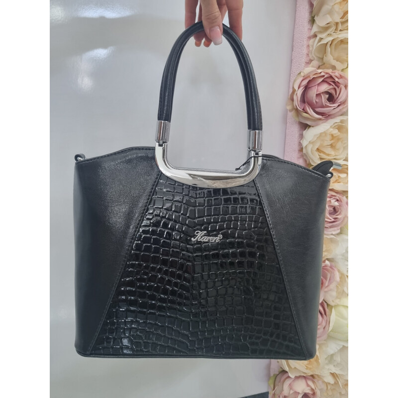 Katrins Fashion Čierna elegantná kabelka do ruky Karen 56784199
