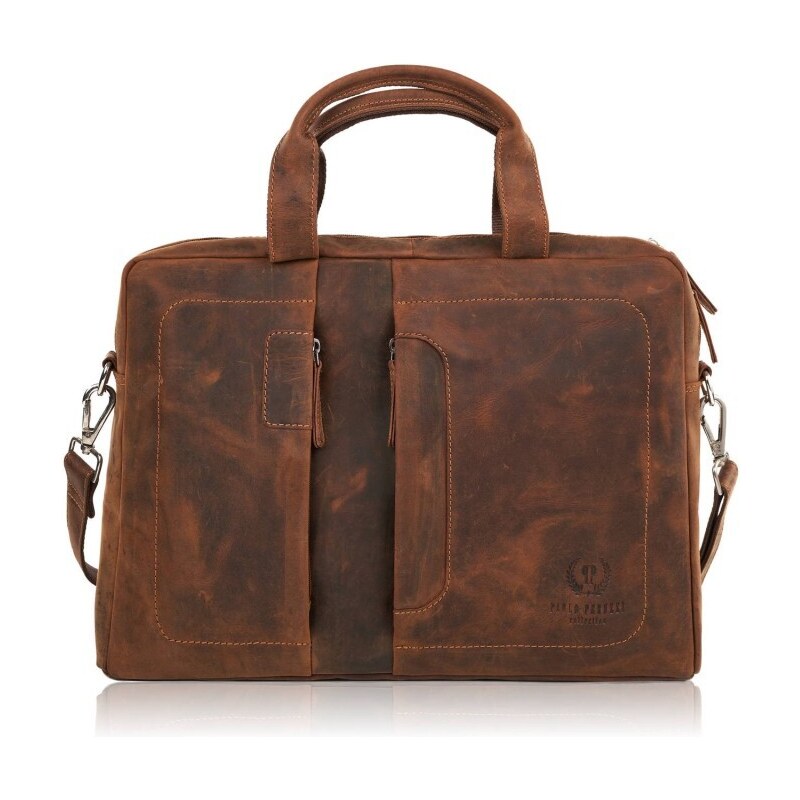 Kožená unisex aktovka / taška Paolo Peruzzi E-26 56784483