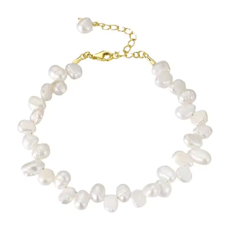 Olivie Strieborný perlový náramok GOLD 9055 56801196