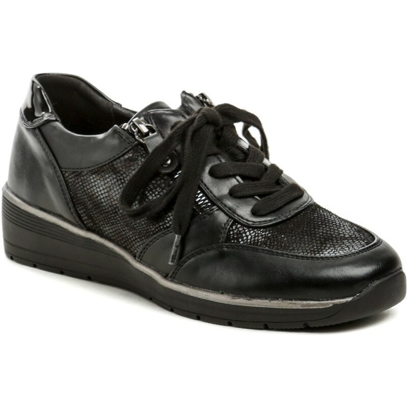 Wojtylko 7A24002C čierne dámske poltopánky na kline 56784815