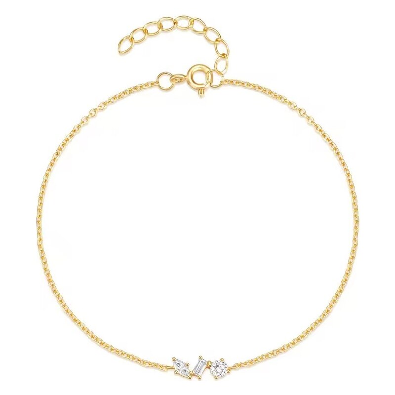 Olivie Strieborný náramok 17-20cm GOLD 9063 56858907