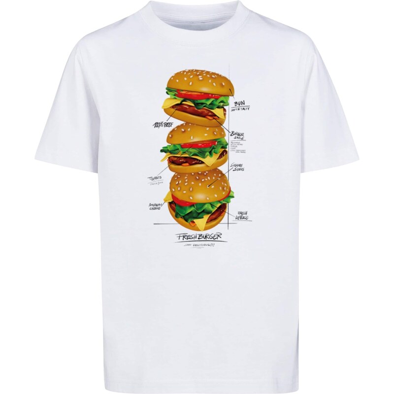 Mister Tee Tričko Triple Burger zmiešané farby / biela 56795304